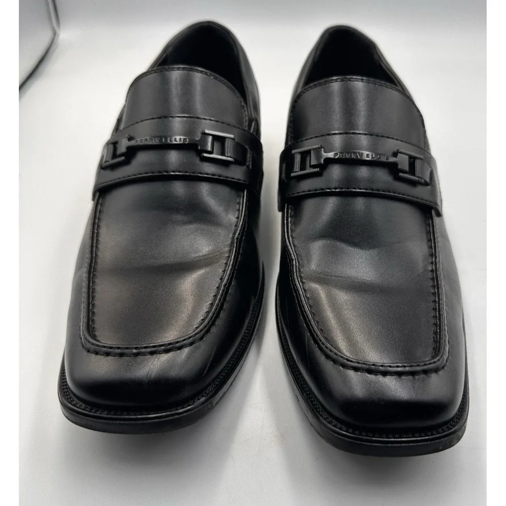 Perry Ellis portfolio mens dress shoes size 9‎ russel wide model black